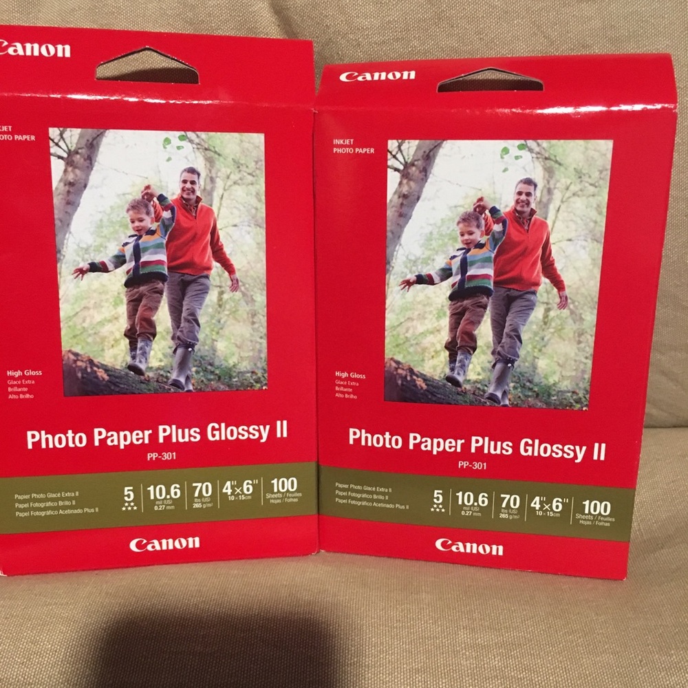 NIB SEALED 2 BOXES OF CANON GLOSSY PHOTO PAPER 4x6